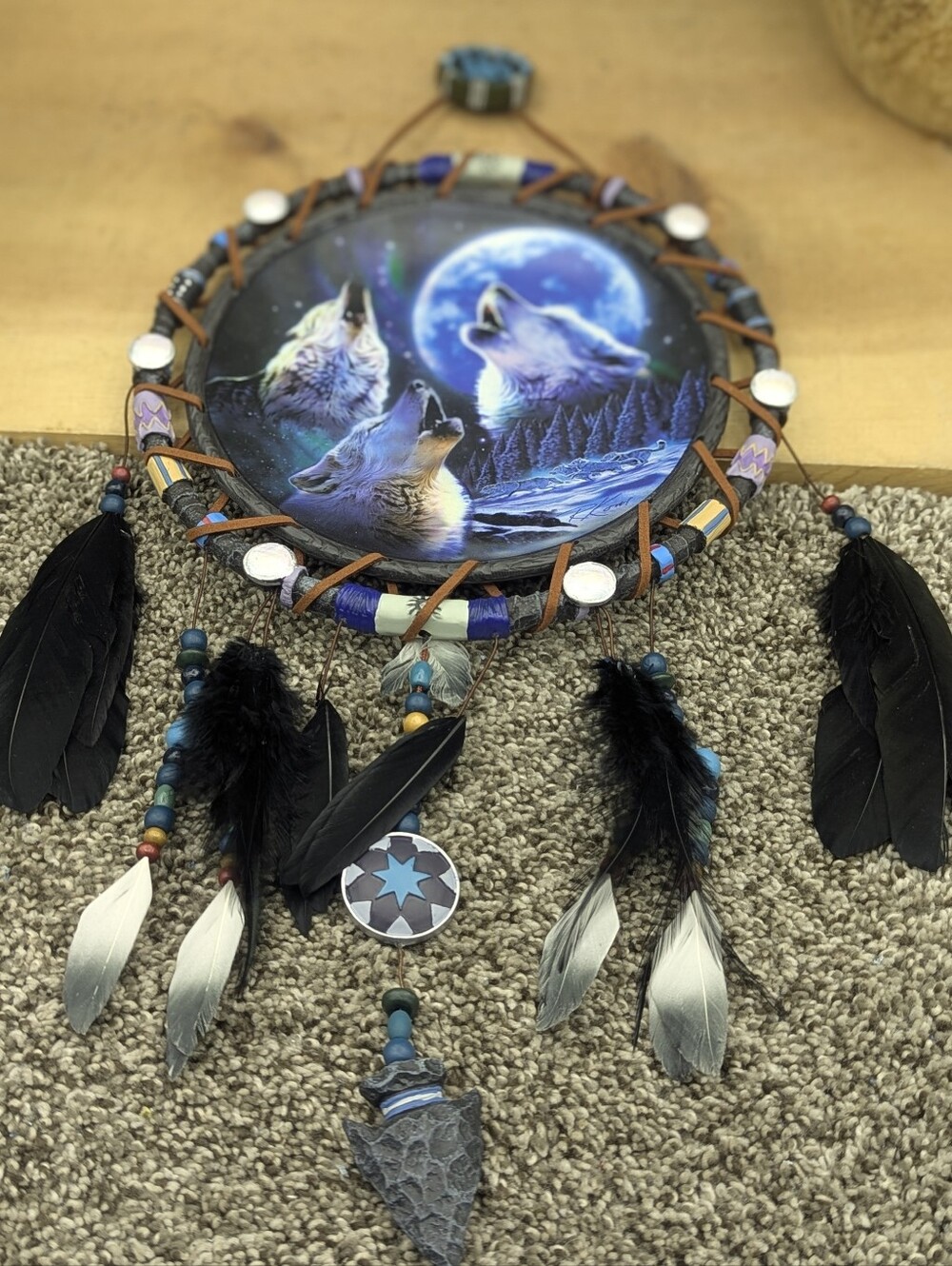 Bradford Exchange Sacred Spirit Dreamcatcher Starry Night Robin Koni Collectible